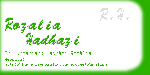 rozalia hadhazi business card